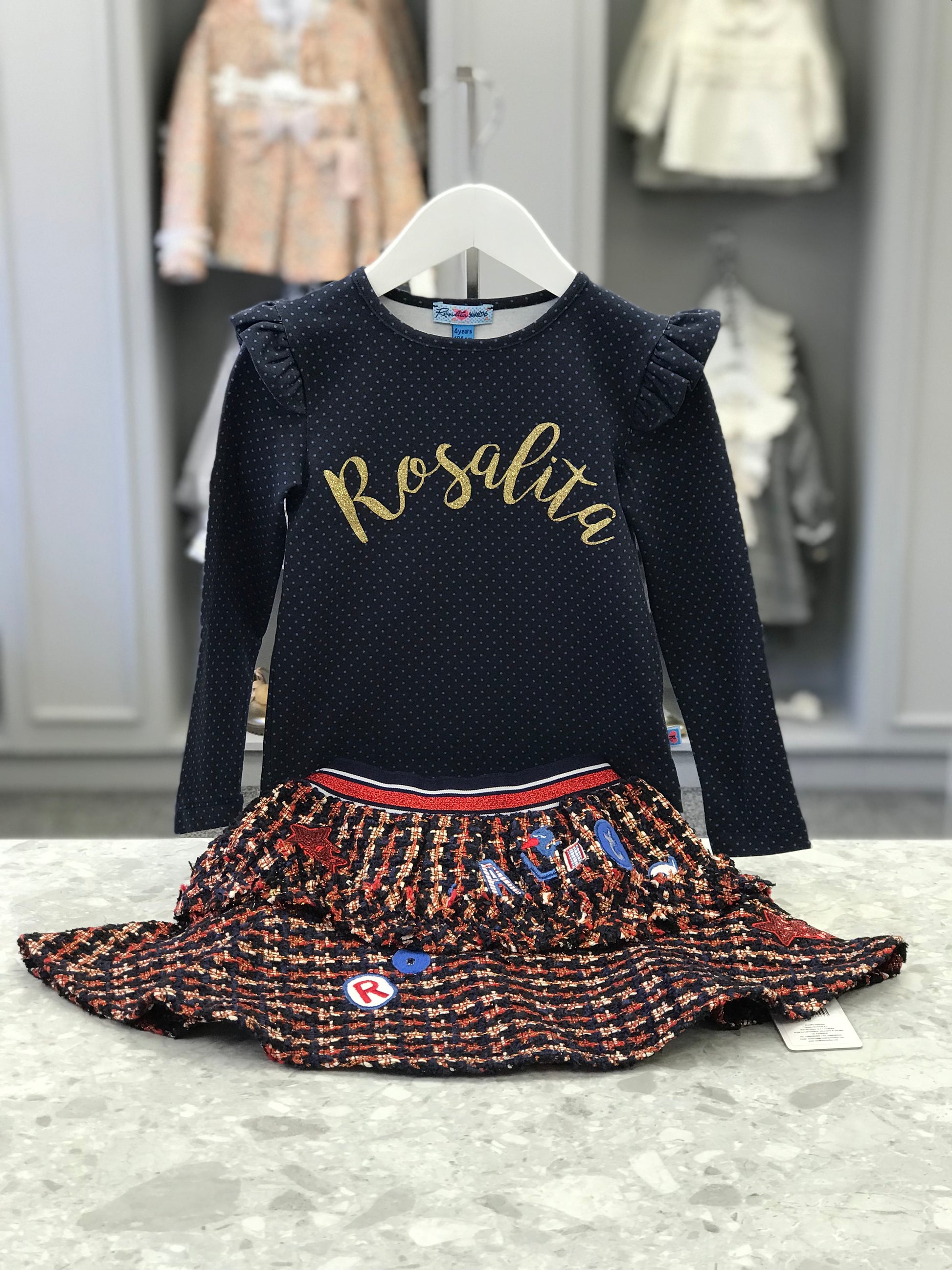 ROSALITA SENORITAS Girls Brienz Tweed Skirt Set 