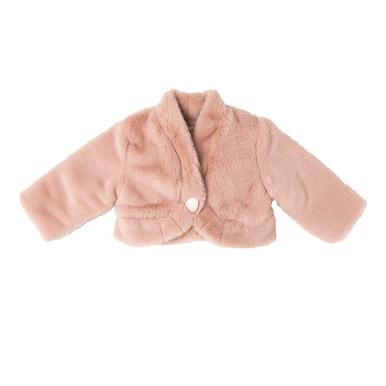 AW20 Babybol Dusky Pink Faux Fur Bolero Jacket