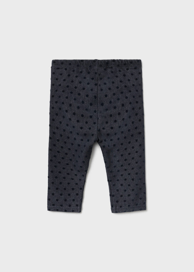 AW21 MAYORAL Baby Girls Navy Polka Dot Leggings - 2711