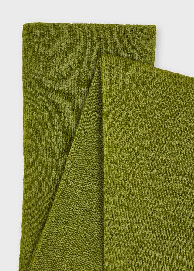 MAYORAL Girls Olive Plain Knitted Tights - CLEARANCE SALE
