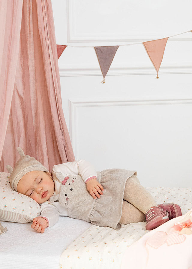 MAYORAL Girls Beige & Gold Lurex Tights